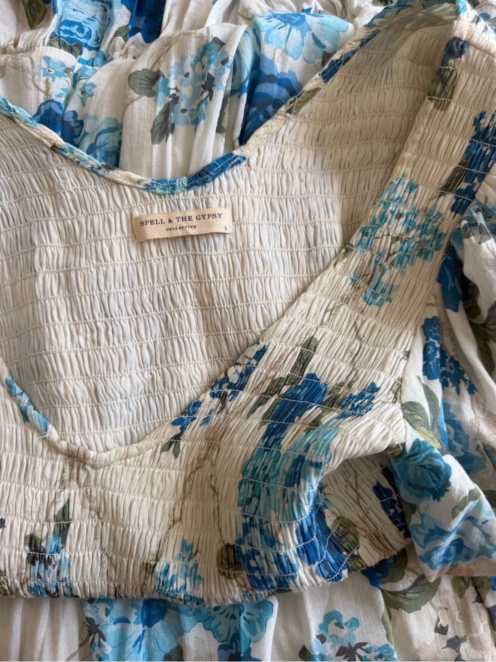 Spell Floral Maxi Dress with Blue Print - Picture 7 of 8